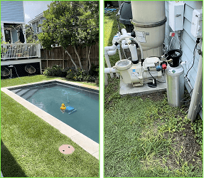 Jeff’s pool with Clyr CO2 system