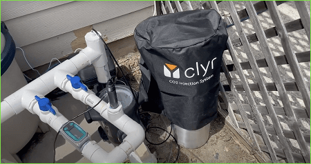 Clyr controller installation near a pool